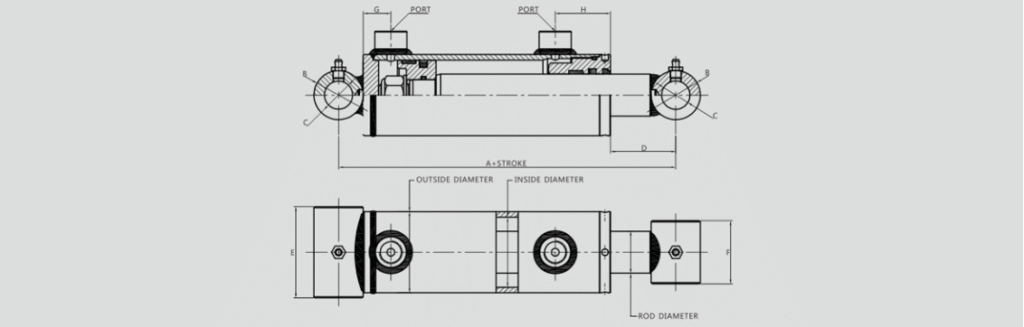 wbu cross tube welded hydraulic cylinder